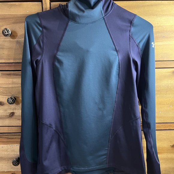 Under Armour Reactor Running Long-Sleeve Shirt with Smart-Insulation Hoodie Sz S - Picture 2 of 7